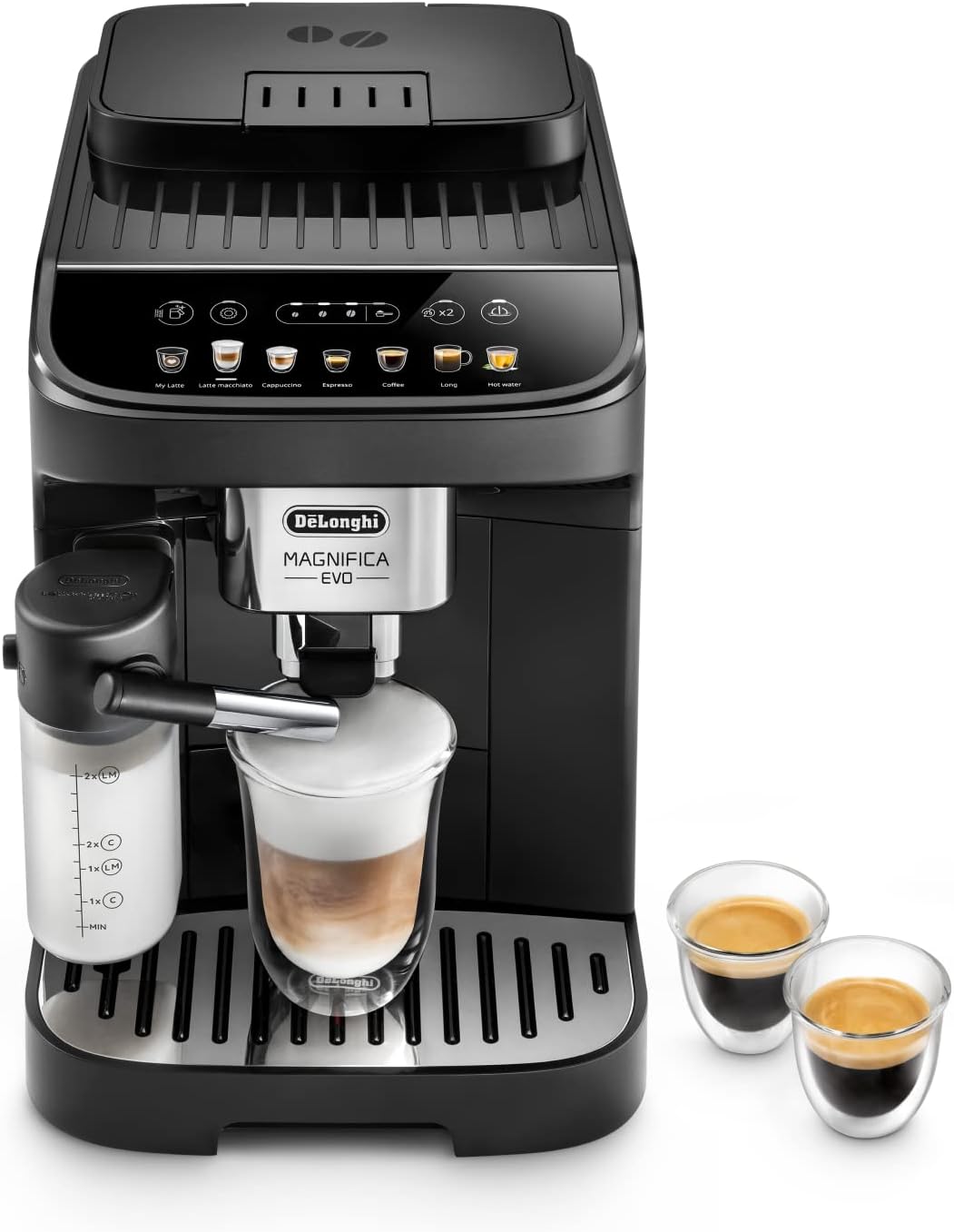 De'Longhi Magnifica Evo Machine a Café Grain ECAM292.81.B, Machine Expresso et Cappucino, 1.8L, 1450W, Noir.