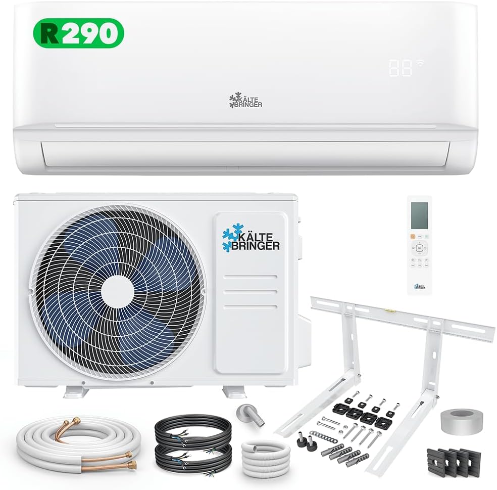 Kältebringer R290 Climatiseur Split au propane - 12000 BTU (3,5 kW) - Avec fonction chauffage - très silencieux & économe en énergie.