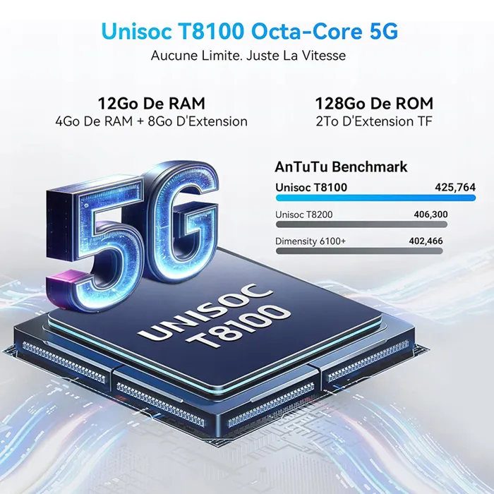Smartphone Oscal TIGER 5G 8 Téléphone Portable Débloqué 6,88" 12Go+128Go/SD 2To 5000mAh Android 15 NFC Dual SIM GPS – Image 11