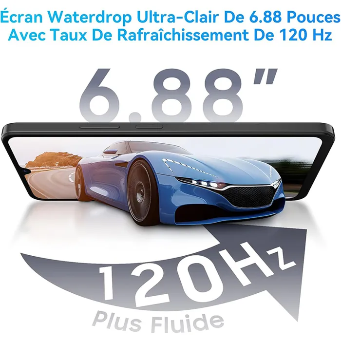 Smartphone Oscal TIGER 5G 8 Téléphone Portable Débloqué 6,88" 12Go+128Go/SD 2To 5000mAh Android 15 NFC Dual SIM GPS – Image 8