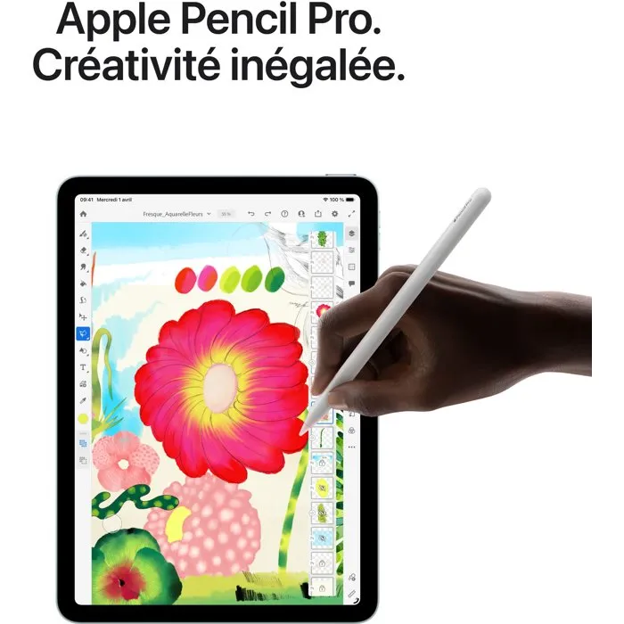 Apple - iPad Air M4 (2026) - 11" - Wi-Fi + Cellular - 256Go - Mauve – Image 7