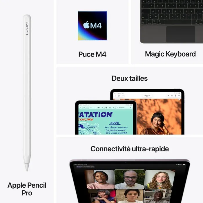 Apple - iPad Air M4 (2026) - 11" - Wi-Fi + Cellular - 256Go - Mauve – Image 8