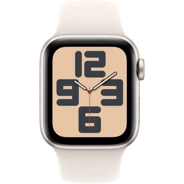 Apple Watch SE GPS - 40mm - Aluminium Starlight - Bracelet Sport Starlight M/L (2024) - Reconditionné - Excellent état – Image 2