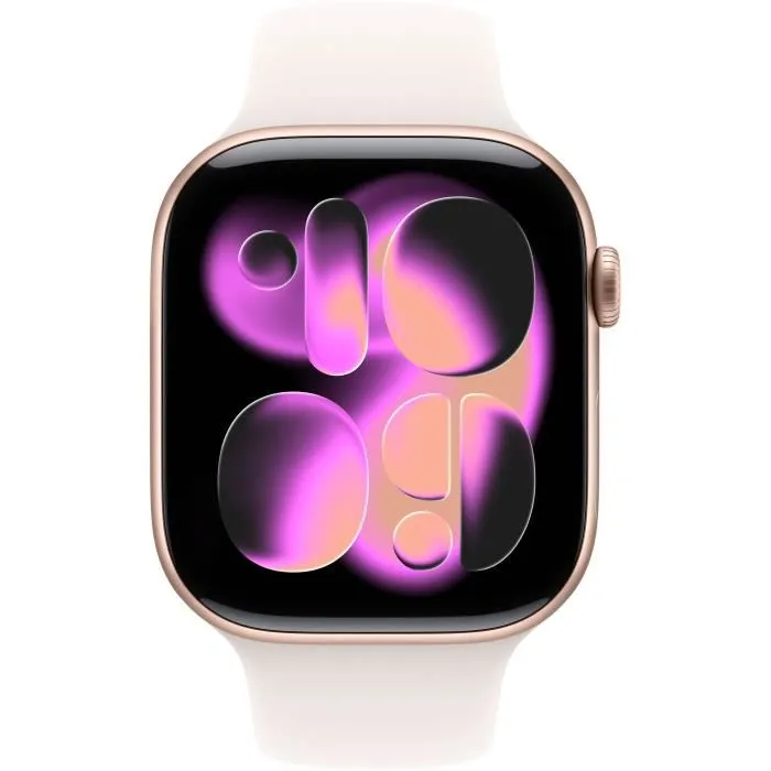 Apple Watch Series 11 GPS - 46mm - Boîtier Rose Gold Aluminium - Bracelet Light Blush Sport Band - S/M – Image 2
