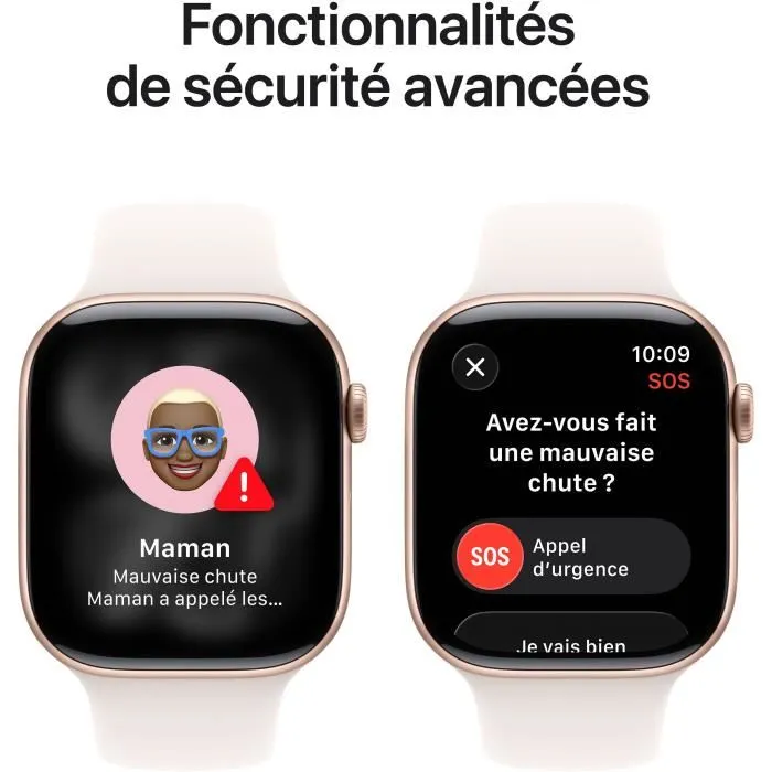 Apple Watch Series 11 GPS - 46mm - Boîtier Rose Gold Aluminium - Bracelet Light Blush Sport Band - S/M – Image 6