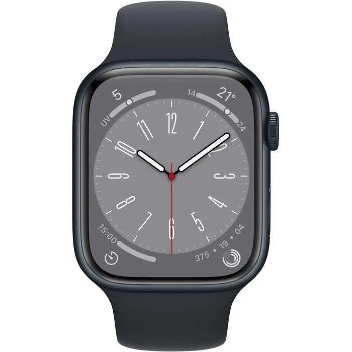 Apple Watch Series 8 GPS - 45mm - Boîtier Midnight Aluminium - Bracelet Midnight Sport Band - (2022) - Reconditionné - Etat correct – Image 2
