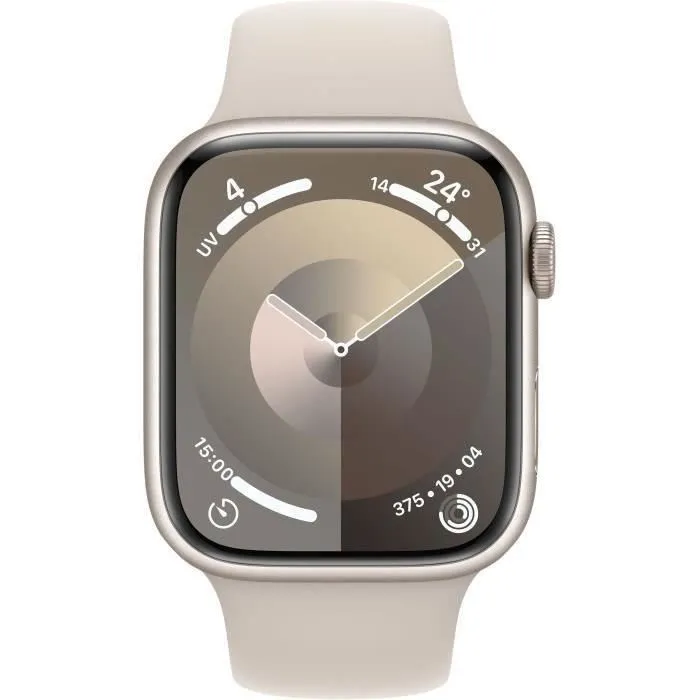 Apple Watch Series 9 GPS - 45mm - Boîtier Starlight Aluminium Starlight Sport Band - M/L (2023) - Reconditionné - Très bon état – Image 2
