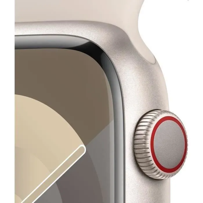 Apple Watch Series 9 GPS - 45mm - Boîtier Starlight Aluminium Starlight Sport Band - M/L (2023) - Reconditionné - Très bon état – Image 3