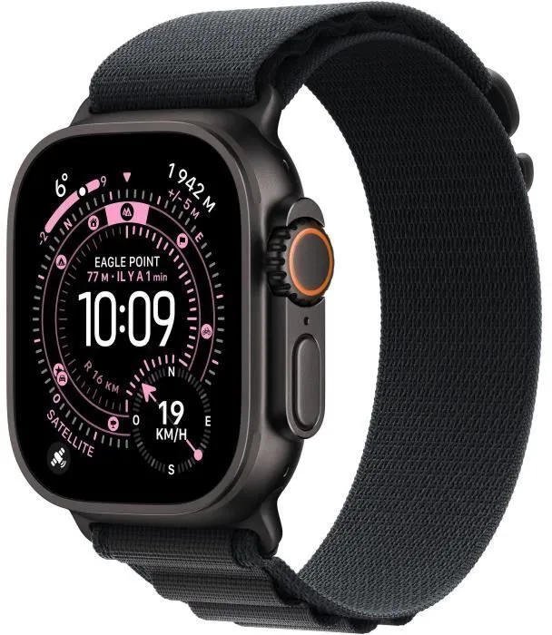 Apple Watch Ultra 3 GPS + Cellular - 49mm Boîtier Black Titanium - Bracelet Alpine Loop - L (2025) - Reconditionné - Excellent état