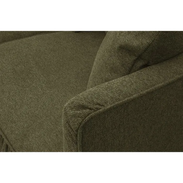 Canapé fixe 4 places Constance - Tissu vert - L 212 x H 87 x P 93 cm – Image 5