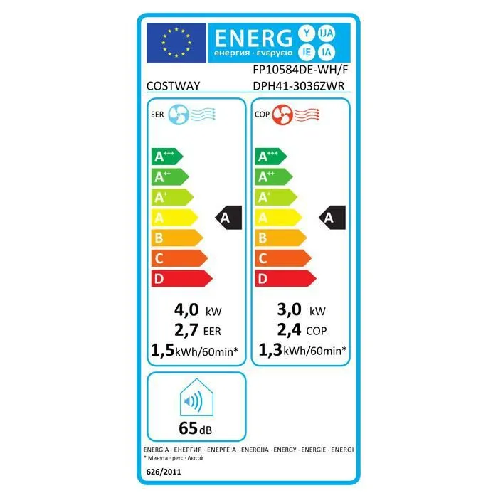 Climatiseur Mobile 14000BTU 4kW R290-6 en 1 Chauffage, Costway Déshumidificateur, Veille-WiFi,APP-Démarrage Retardé-Arrêt Programmé – Image 5