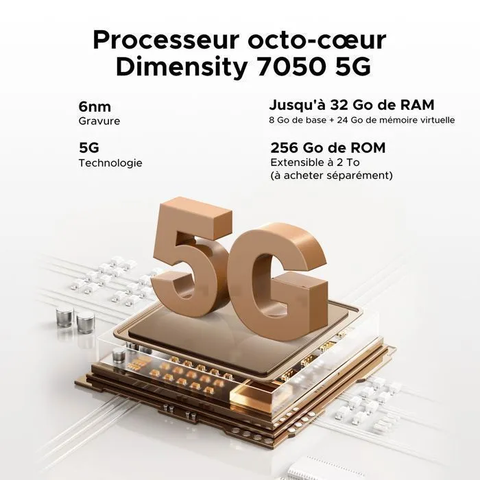 Smartphone Incassable 5G Doogee Blade20 Turbo - 10300mAh 6.6” HD+ Telephone Incassable Android 15 - 32Go+256Go - 50MP+16MP – Image 9