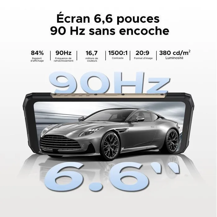 Smartphone Incassable 5G Doogee Blade20 Turbo - 10300mAh 6.6” HD+ Telephone Incassable Android 15 - 32Go+256Go - 50MP+16MP – Image 6