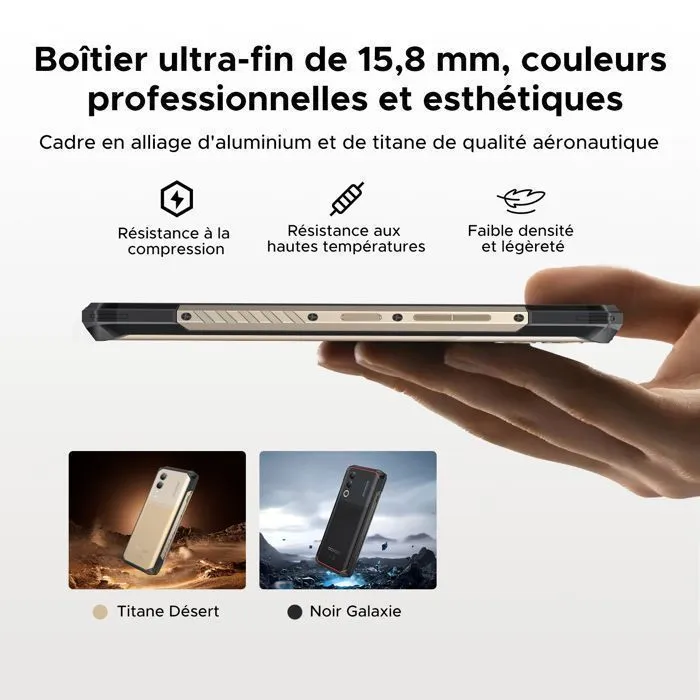 Smartphone Incassable 5G Doogee Blade20 Turbo - 10300mAh 6.6” HD+ Telephone Incassable Android 15 - 32Go+256Go - 50MP+16MP – Image 5