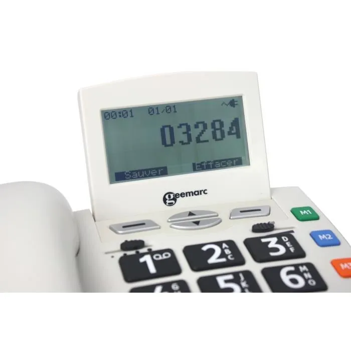 Geemarc Téléphone filaire grosses touches sénior Serenities avec télécommande design – Image 2