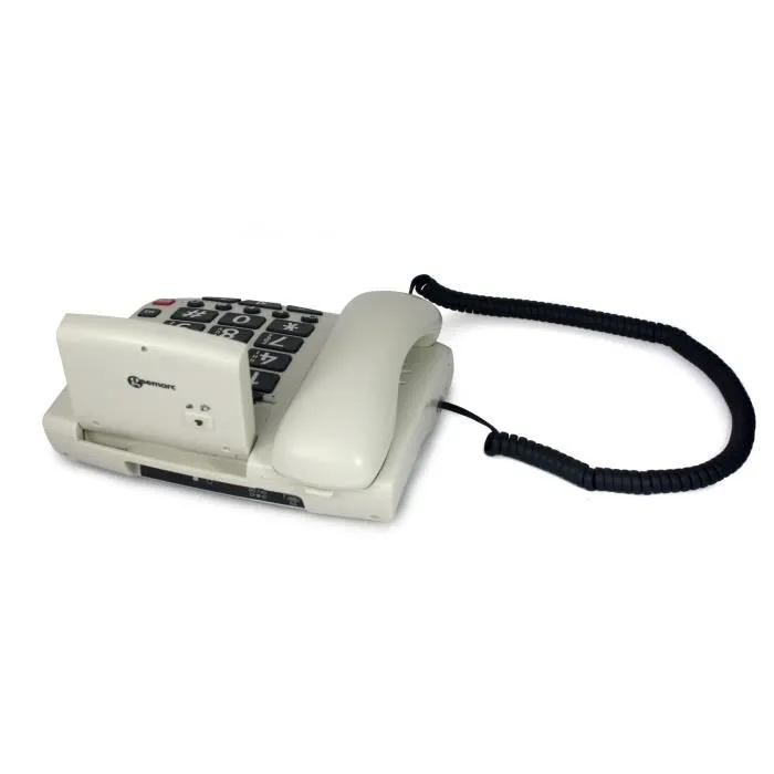 Geemarc Téléphone filaire grosses touches sénior Serenities avec télécommande design – Image 3