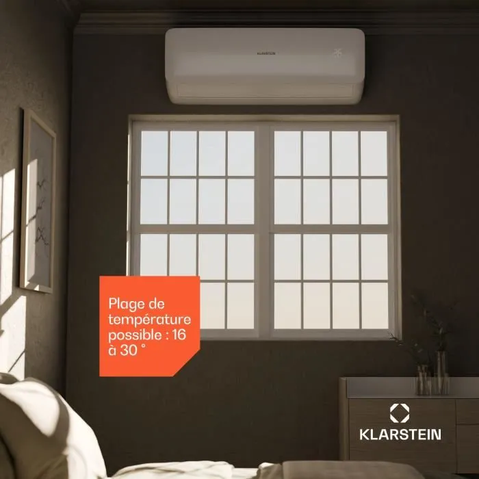 Climatiseur Split - Klarstein - Bali Breeze - 9000 BTU - A++/A+ - Température 16-30°C (Copie) – Image 4