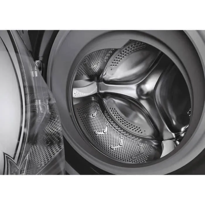 Lave-linge hublot Candy- 10 kg - Induction - Vapeur - 1400 trs/min - Classe A - Programmes rapides - Noir – Image 2