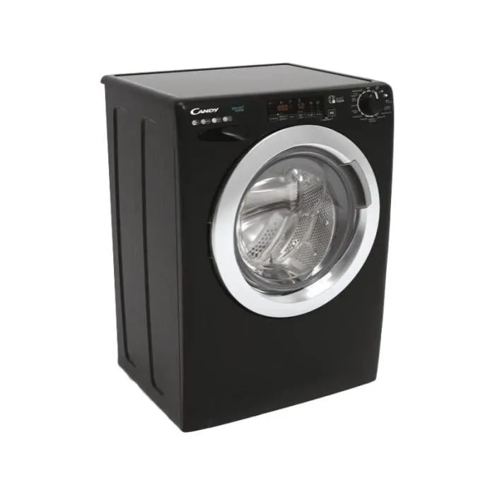 Lave-linge hublot Candy- 10 kg - Induction - Vapeur - 1400 trs/min - Classe A - Programmes rapides - Noir – Image 5