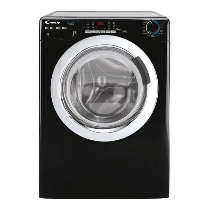 Lave-linge hublot Candy- 10 kg - Induction - Vapeur - 1400 trs/min - Classe A - Programmes rapides - Noir
