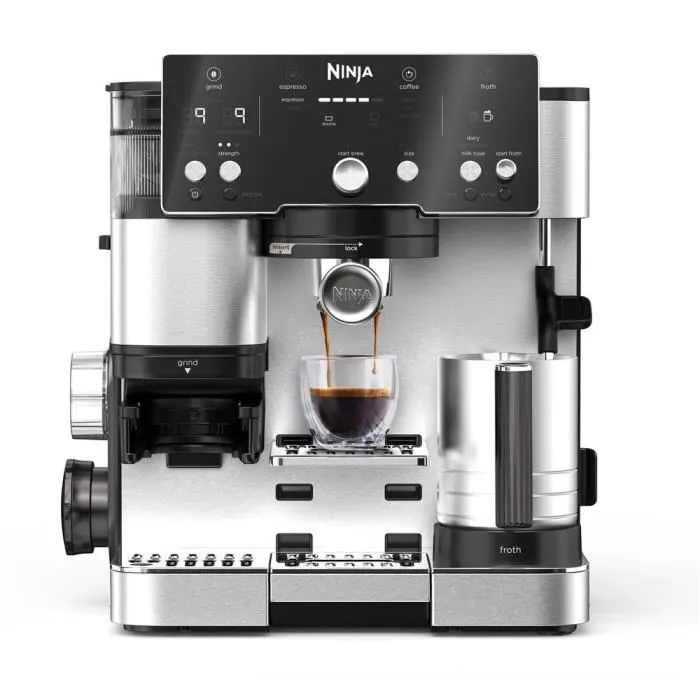 Machine à café 2-en-1 - Ninja luxeI™ - Café Essential Series - ES501EU - 1650 W - 9/11 bars - 250 gr - Noir / Inox