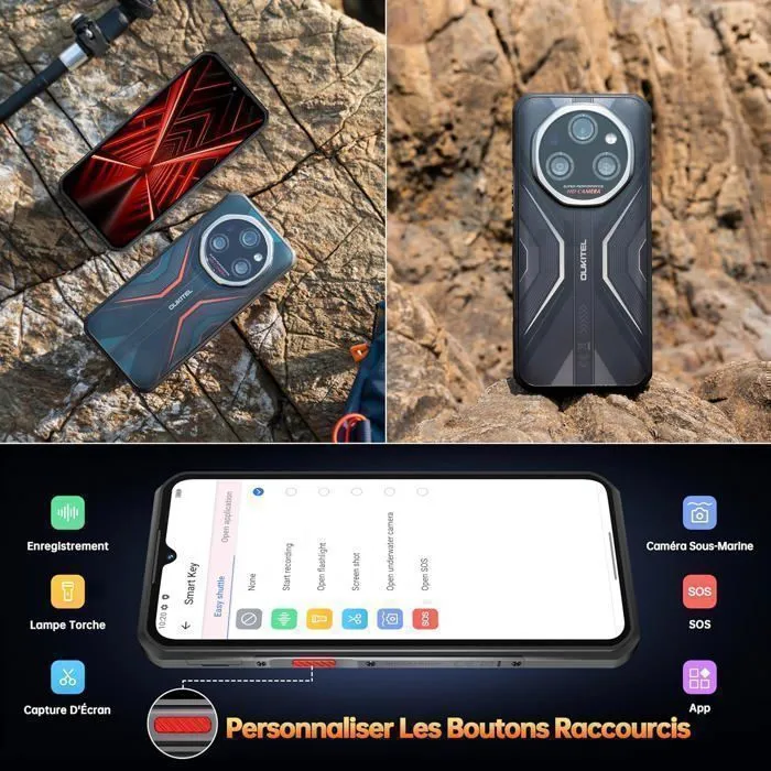Smartphone Robuste 5G Oukitel WP55 Pro 6.6" 11000mAh Telephone Portable Incassable 108MP Vision Nocturne Double SIM/NFC Orange – Image 8