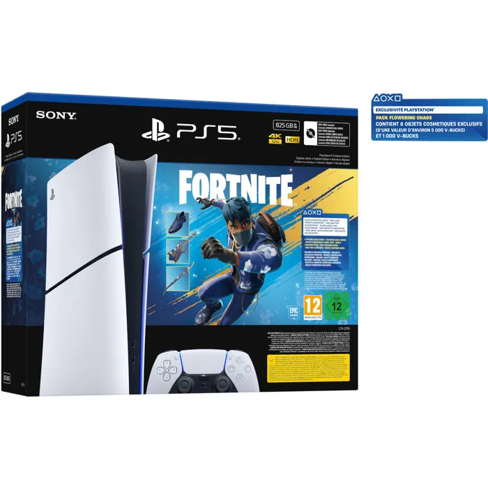 Pack PS5 Digitale (sans lecteur CD) : Console PlayStation 5 (Modèle Slim) + Fortnite® Flowering Chaos – Image 8