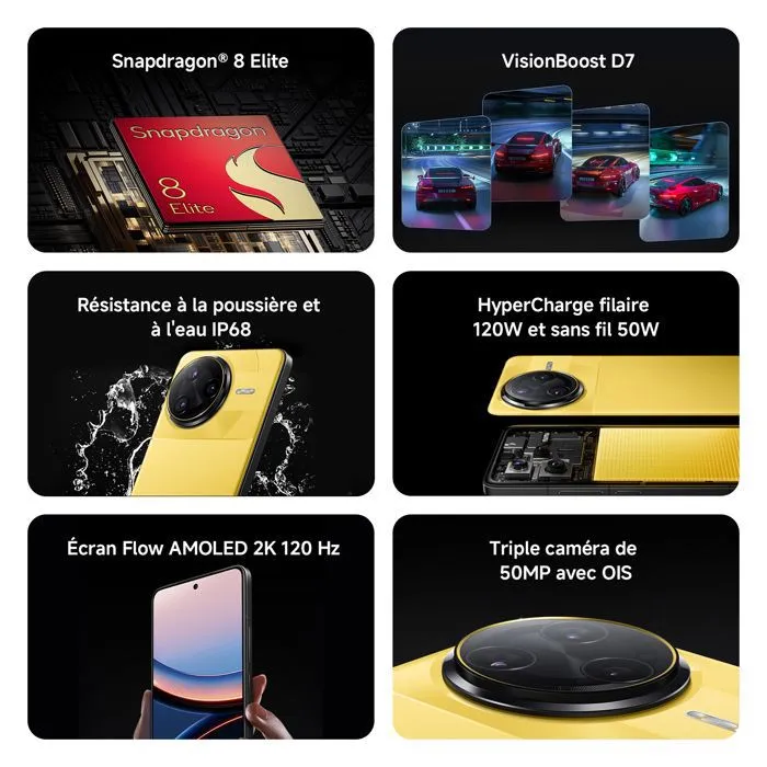 Smartphone Poco F7 Ultra,12+256 GO Flagship Snapdragon® 8 Elite, HyperCharge filaire 120W et sans fil 50W – Image 6