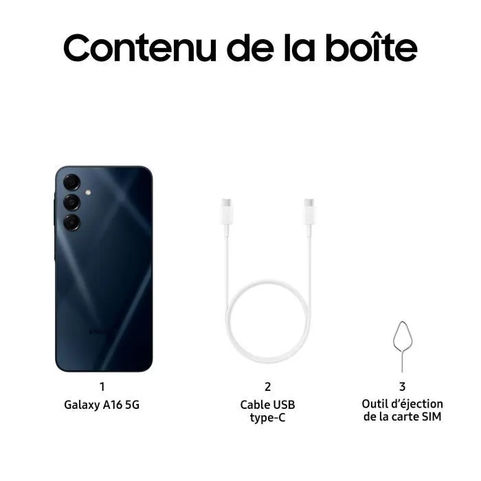 Samsung Galaxy A16 5G Smartphone 128Go Bleu nuit - Version Française – Image 9