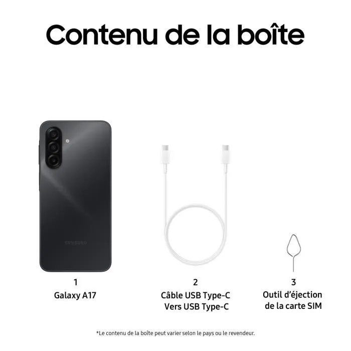 Samsung Galaxy A17 Smartphone 128 Go Noir - Version Française – Image 6