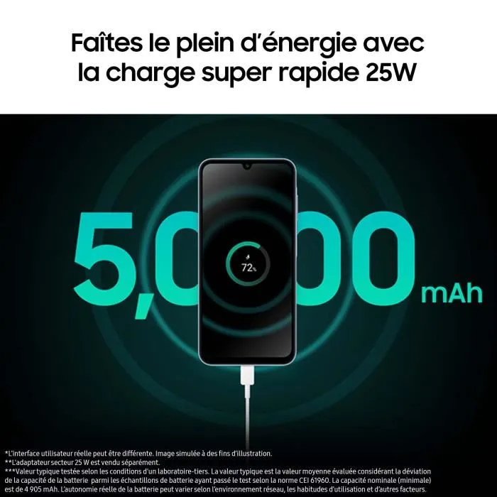 Samsung Galaxy A25 Smartphone 256 Go 5G Lime – Image 7