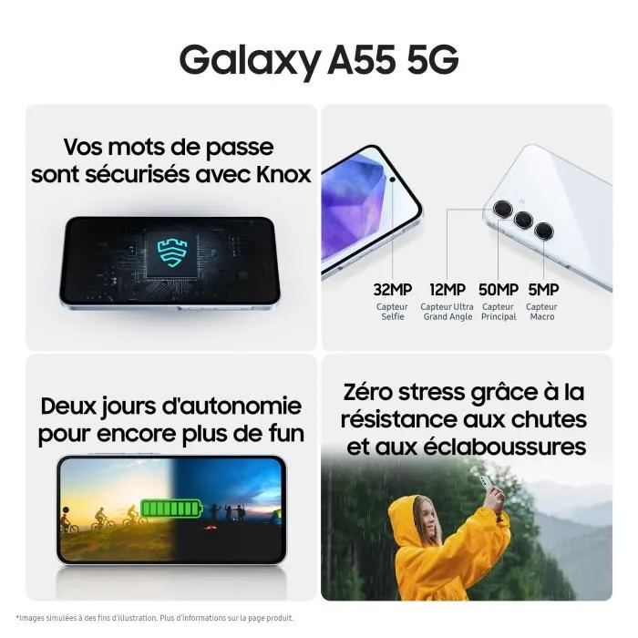 Samsung Galaxy A55 Smartphone 256 Go 5G Lime – Image 5