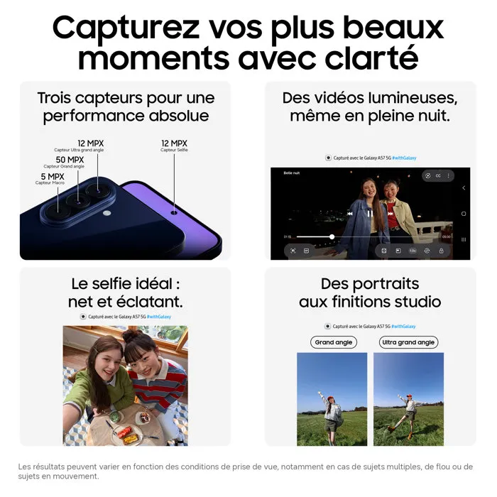 Samsung Galaxy A57 5G AI Smartphone 128 Go Bleu - Version française – Image 6