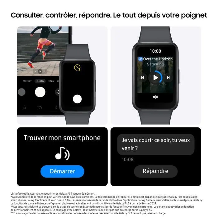 Samsung Galaxy Fit 3 Bracelet Connecté Gris – Image 6