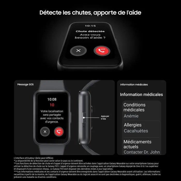 Samsung Galaxy Fit 3 Bracelet Connecté Gris – Image 8