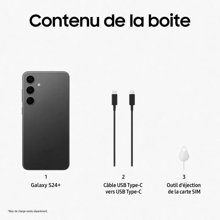 Samsung Galaxy S24 Plus Smartphone 256 Go Noir – Image 3