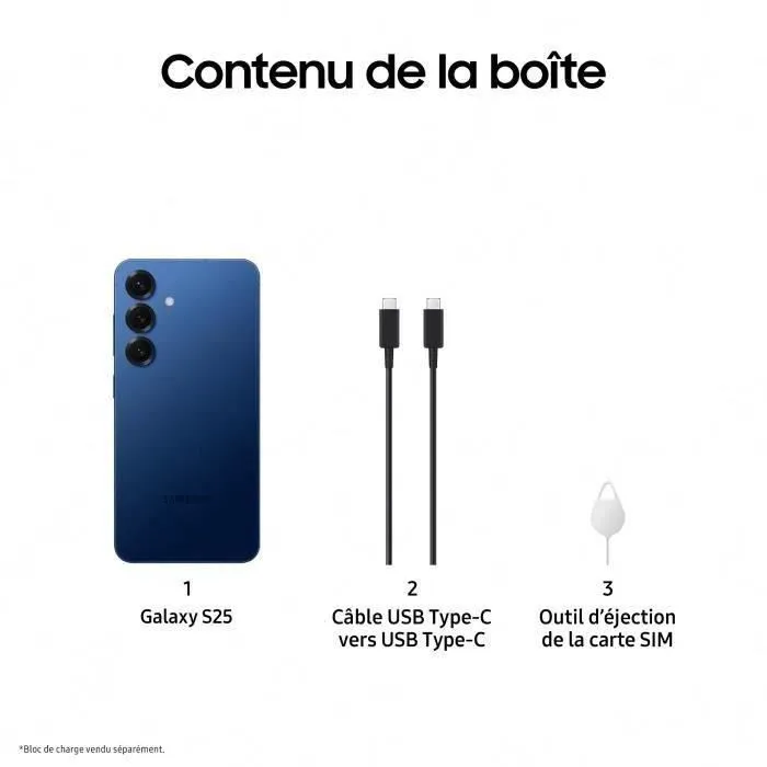 Samsung Galaxy S25 AI Smartphone 128 Go Bleu nuit – Image 7