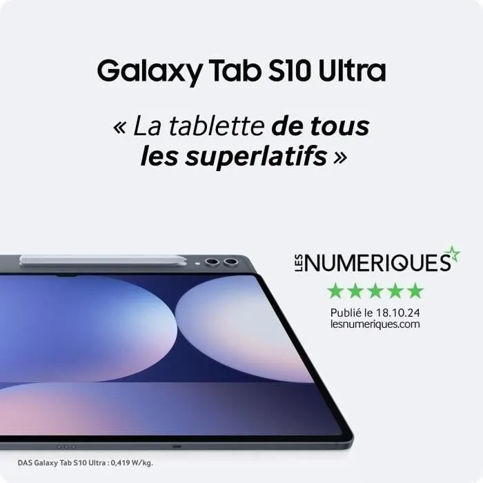 Samsung Galaxy Tab S10 Ultra 14,6" 5G 256 Go Gris – Image 2
