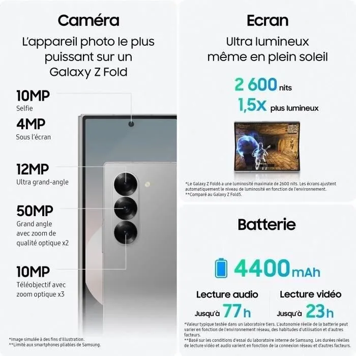 Samsung Galaxy Z Fold6 Smartphone 1 To Gris – Image 5