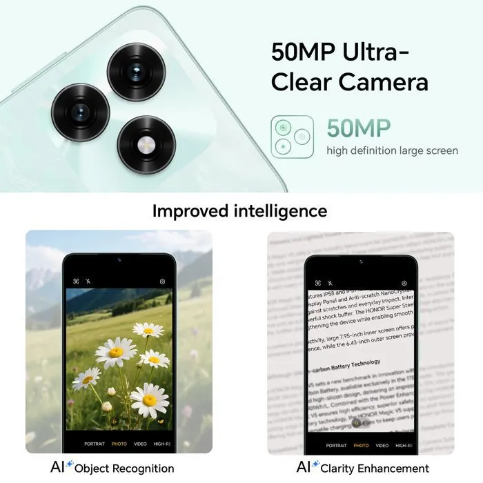 Smartphone - Honor X5c Plus - 4G - 4Go RAM - 256Go - Caméra ultra net 50 Mpx - 5260mAh - EU version – Image 6