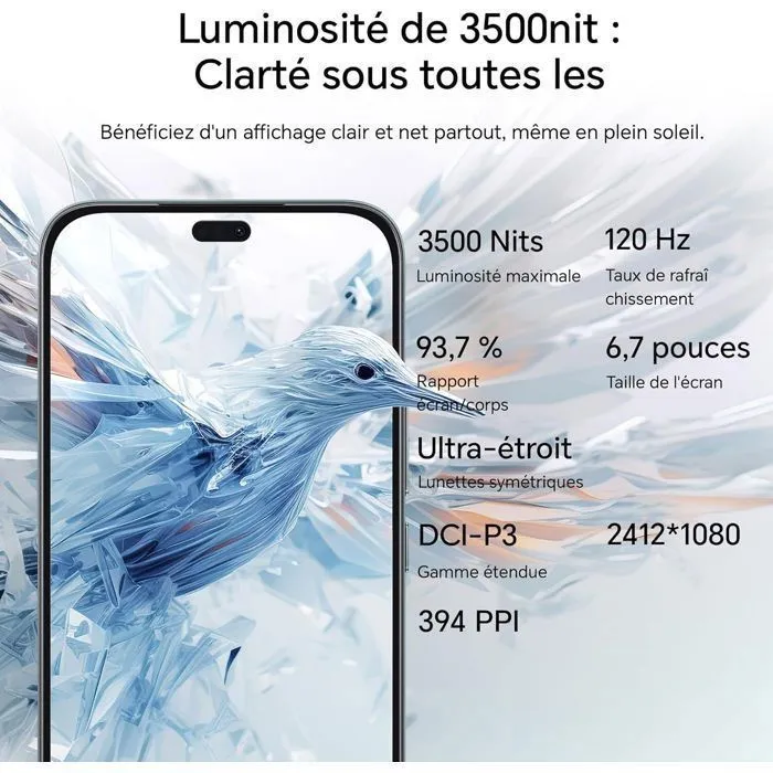 Smartphone - Honor 400 Lite- 5G - 8Go RAM - 256Go - Bouton de caméra IA - Portrait urbain 108 MP - 5230mAh - EU version – Image 9