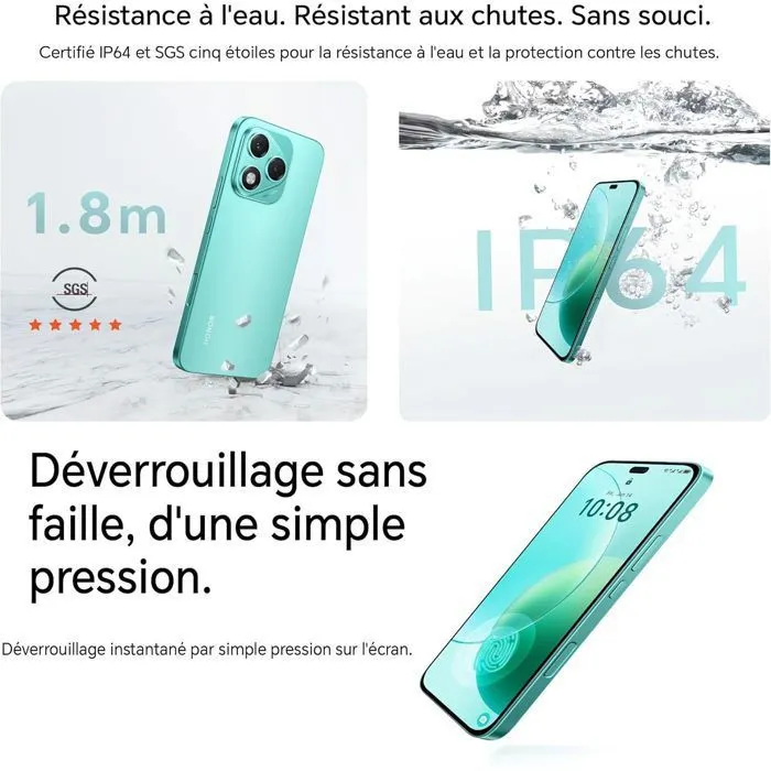 Smartphone - Honor 400 Lite- 5G - 8Go RAM - 256Go - Bouton de caméra IA - Portrait urbain 108 MP - 5230mAh - EU version – Image 5