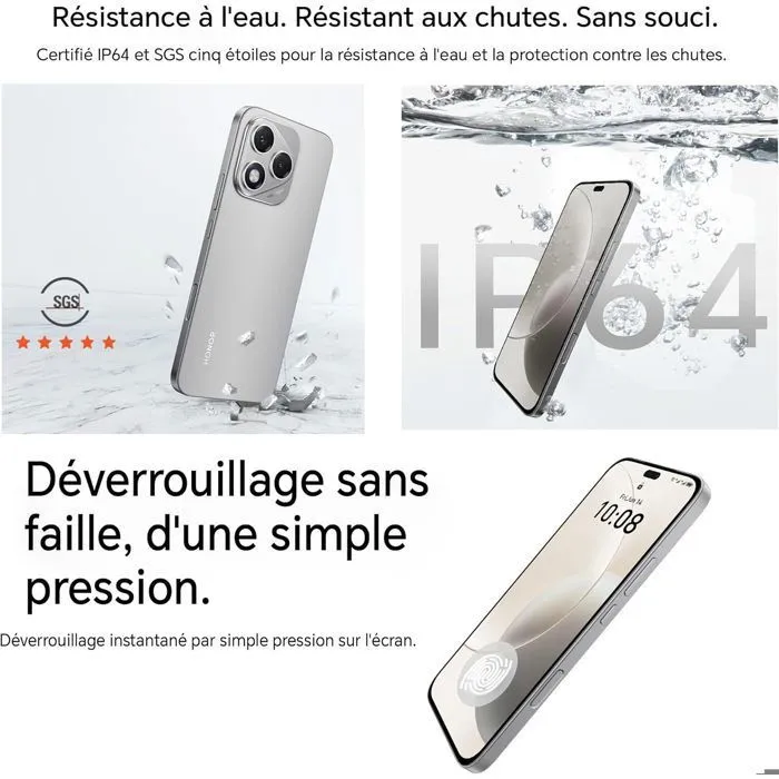 Smartphone - Honor 400 Lite- 5G - 8Go RAM - 256Go - Bouton de caméra IA - Portrait urbain 108 MP - 5230mAh - EU version – Image 2