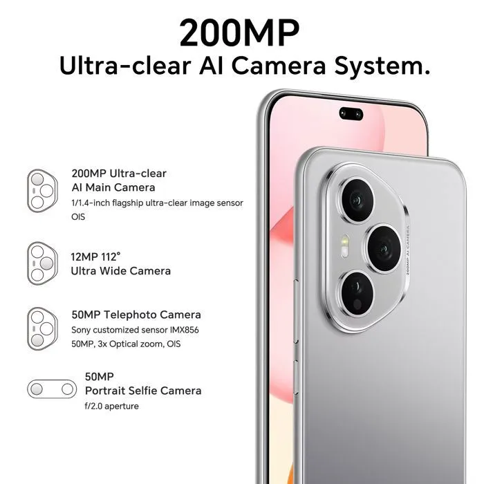 Smartphone - Honor 400 Pro - 5G - 12Go RAM - 512Go - Caméra AI ultra-claire de 200 MP - 5300 mAh - EU version – Image 9