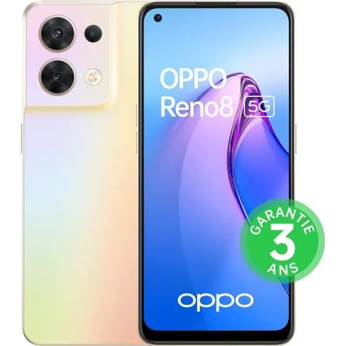 Smartphone - Oppo - Reno8 - 256Go - 5G - Double caméra orientée vers l'arrière – Image 5